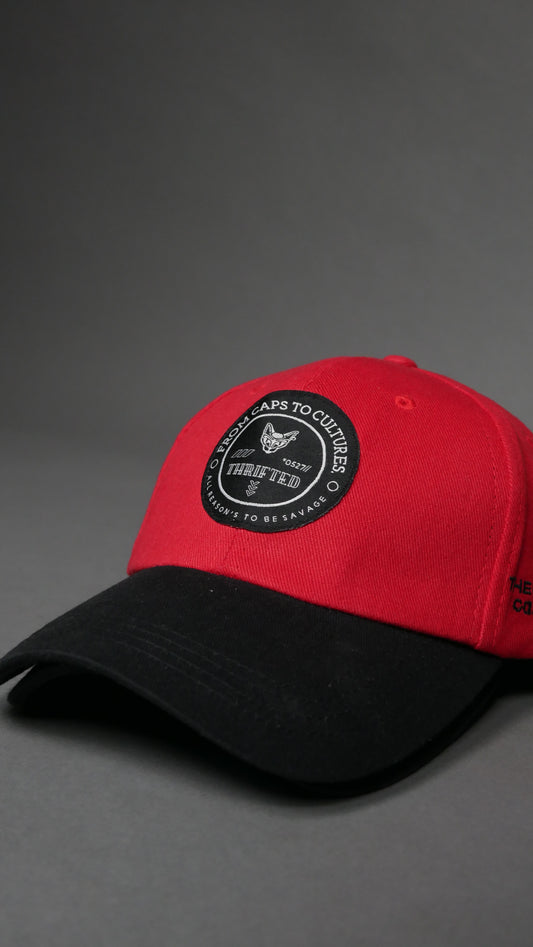 CAPS TO CULTURE BASEBALL CAP (RED-BLACK).