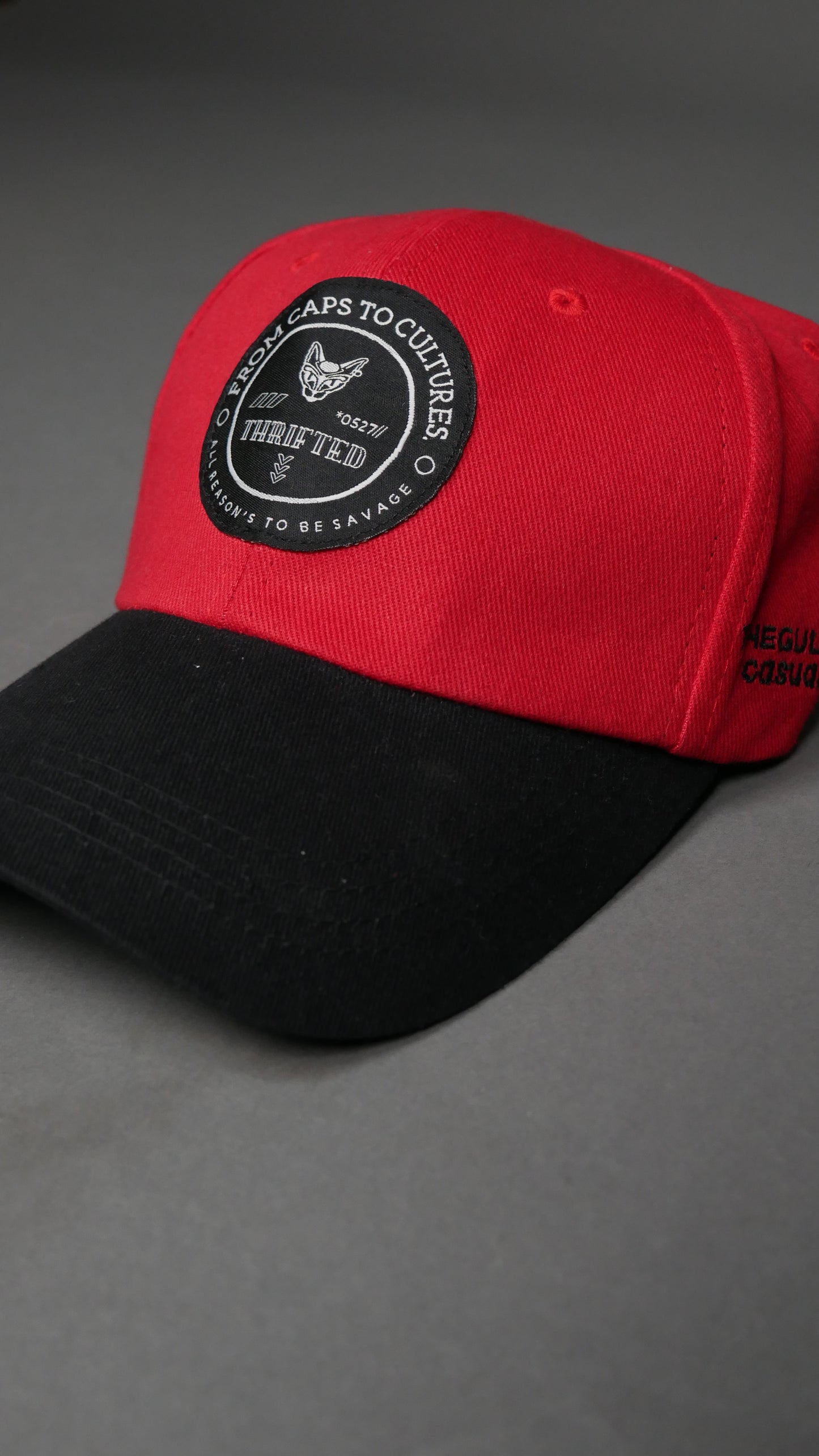 CAPS TO CULTURE BASEBALL CAP (RED-BLACK).