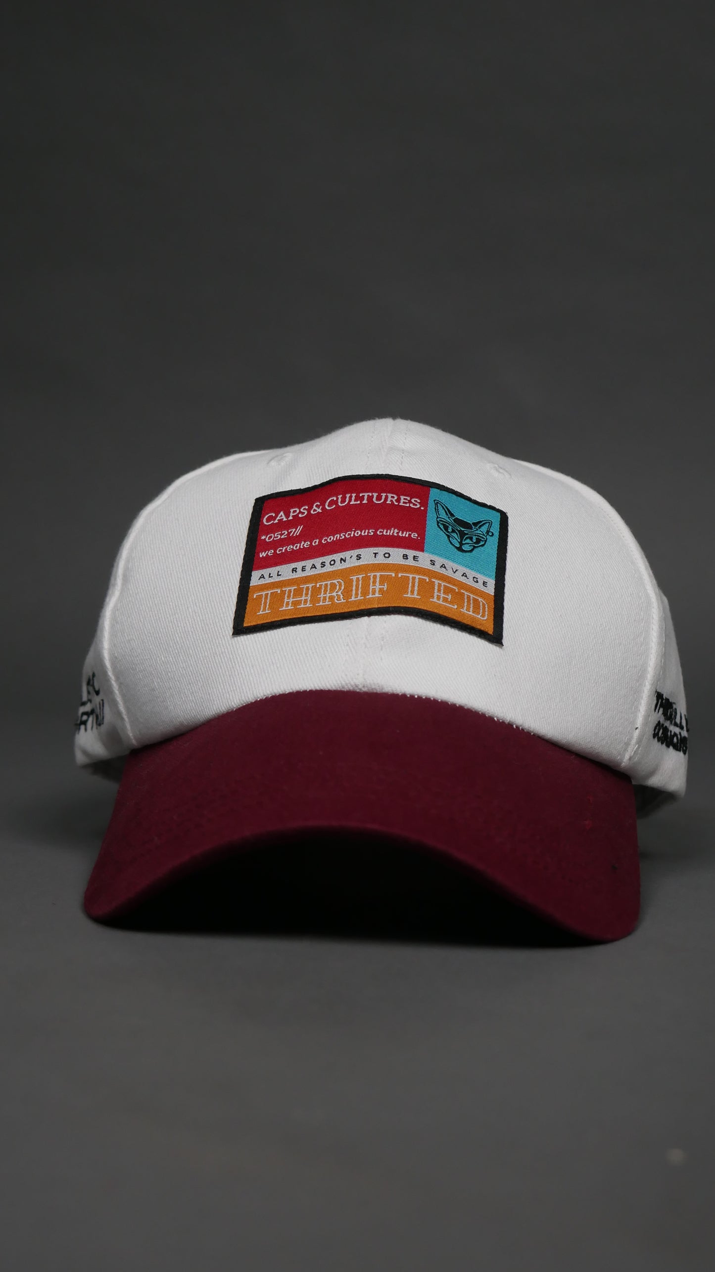 CAPS TO CULTURE BASEBALL CAP (WHITE-MAROON)