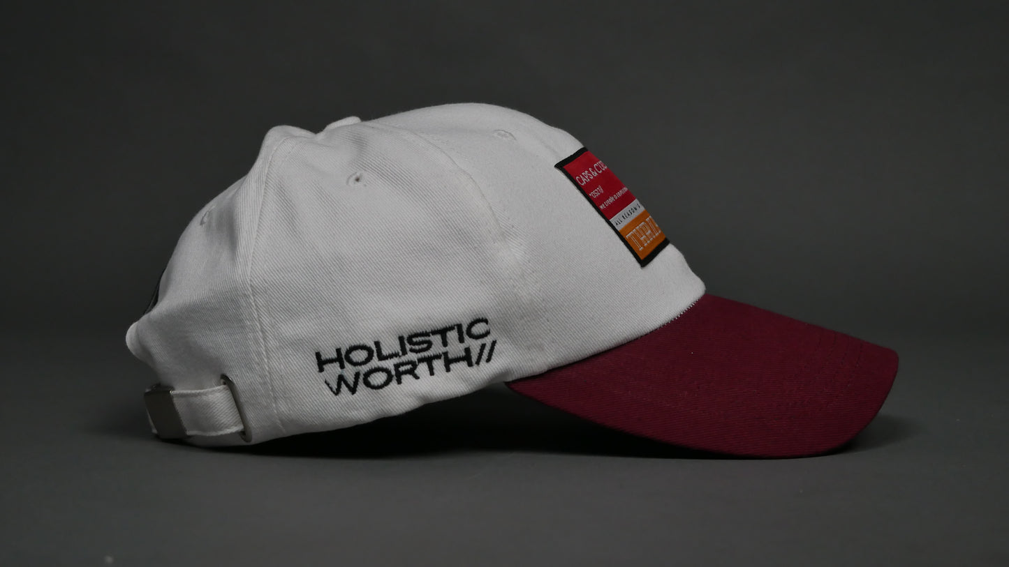 CAPS TO CULTURE BASEBALL CAP (WHITE-MAROON)