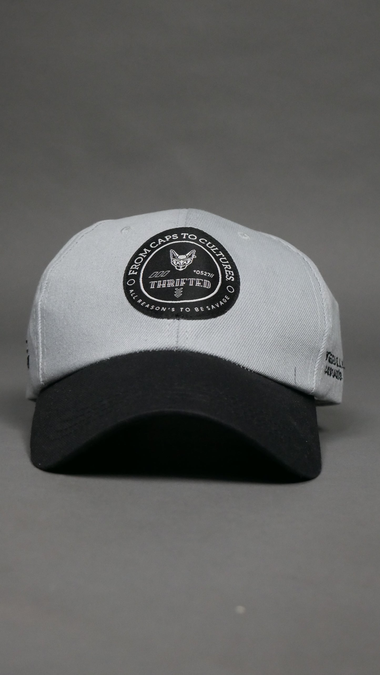 CAPS TO CULTURE BASEBALL CAP (GREY-BLACK)